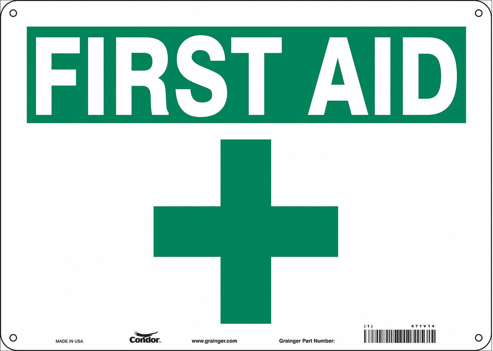 Safety Sign 10 in x 14 in Aluminum