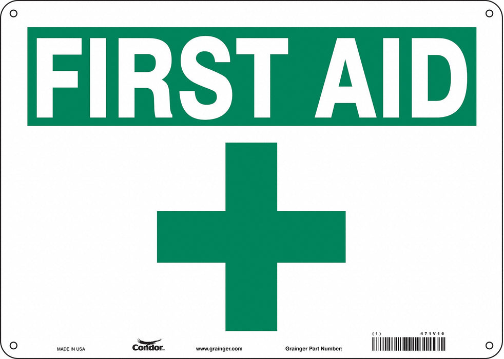 Safety Sign 10 in x 14 in Polyethylene
