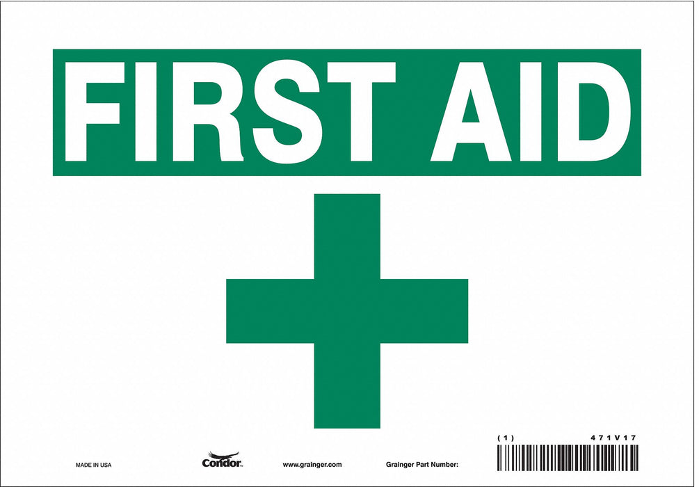 Safety Sign 7 in x 10 in Vinyl