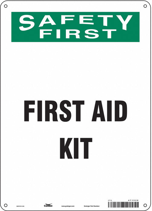 Safety Sign 14 in x 10 in Aluminum
