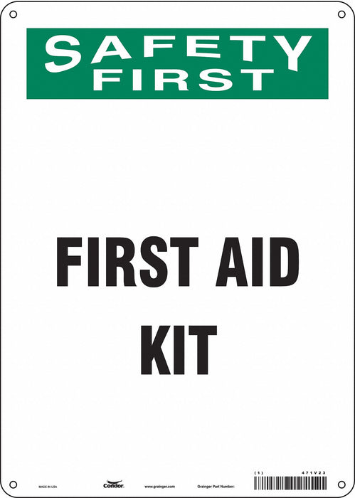 Safety Sign 14 in x 10 in Polyethylene