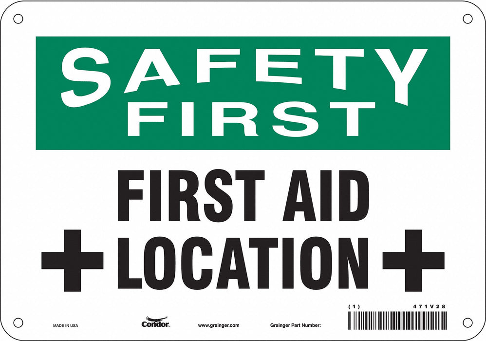 Safety Sign 7 in x 10 in Polyethylene