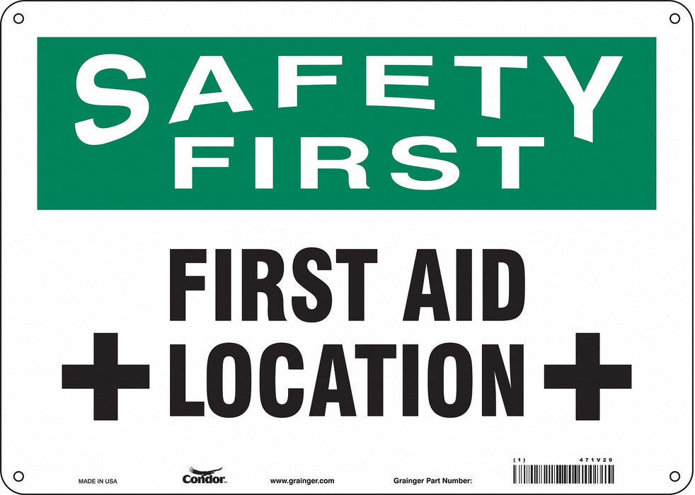 Safety Sign 10 in x 14 in Polyethylene