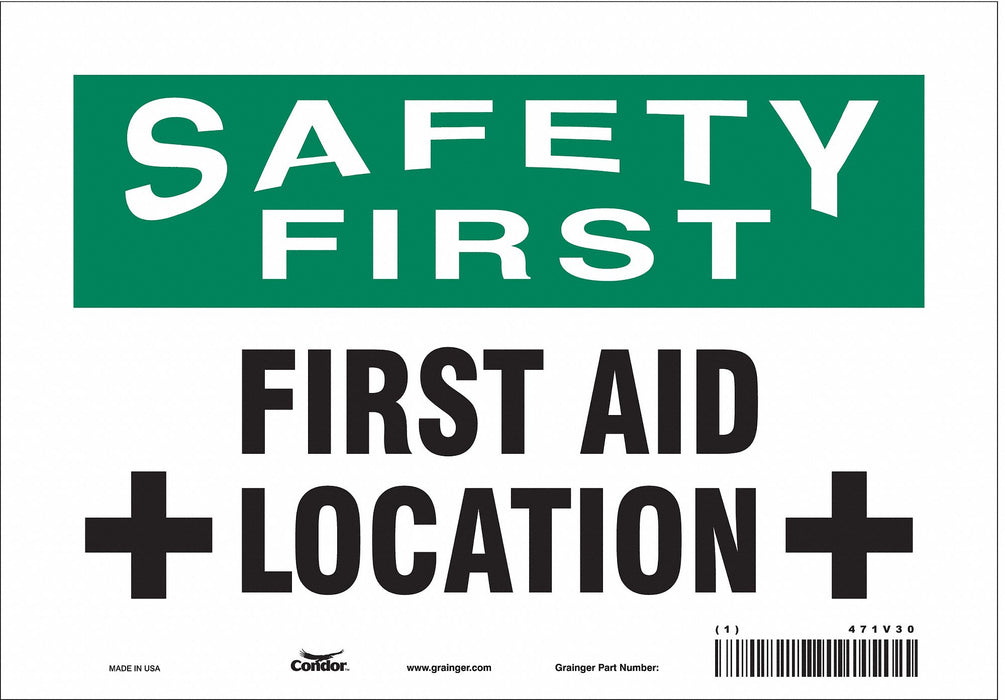 Safety Sign 7 in x 10 in Vinyl