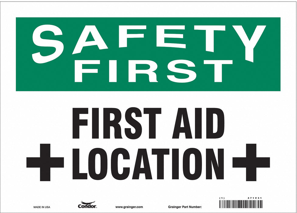 Safety Sign 10 in x 14 in Vinyl