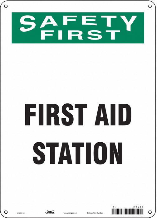 Safety Sign 14 in x 10 in Aluminum