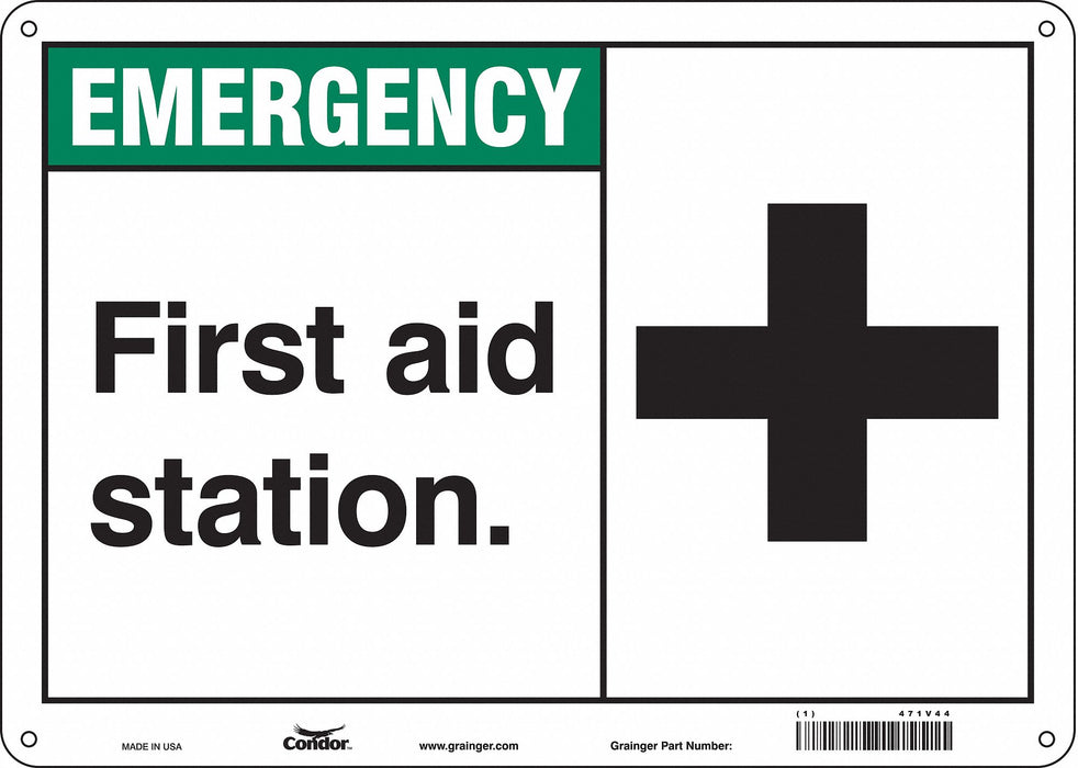 Safety Sign 10 in x 14 in Polyethylene