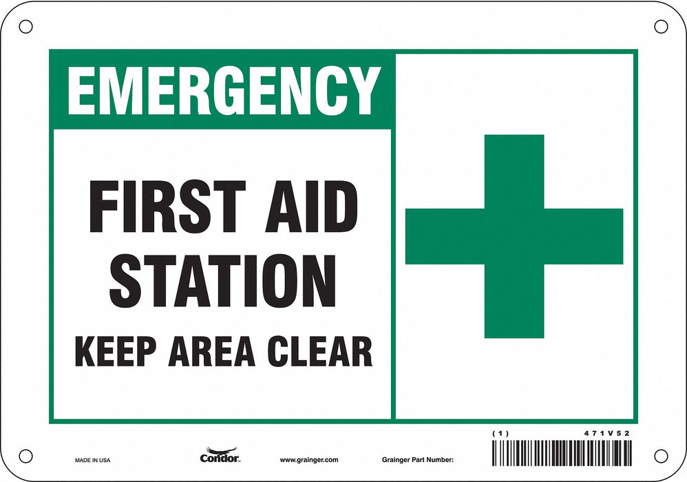 Safety Sign 7 in x 10 in Polyethylene