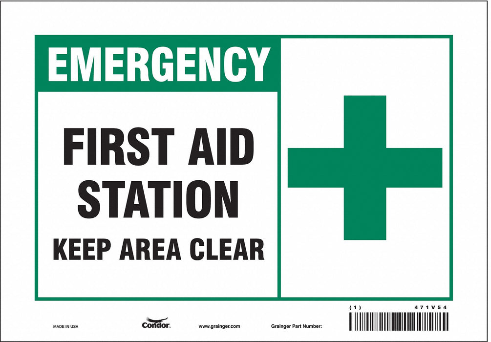 Safety Sign 7 in x 10 in Vinyl