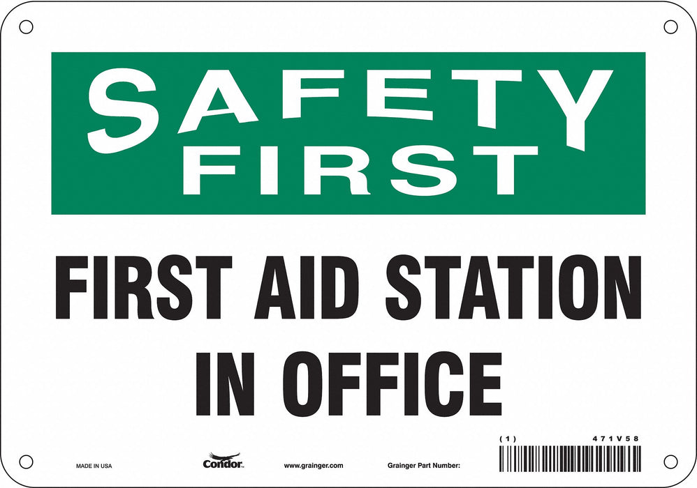 Safety Sign 7 in x 10 in Polyethylene