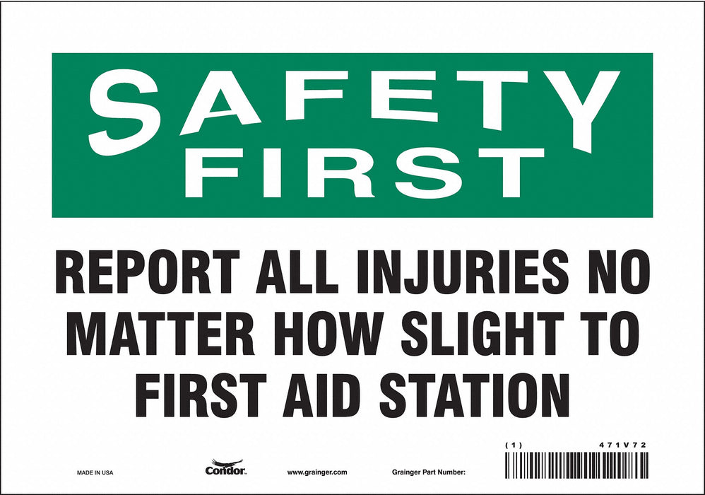 Safety Sign 7 inx10 in Vinyl