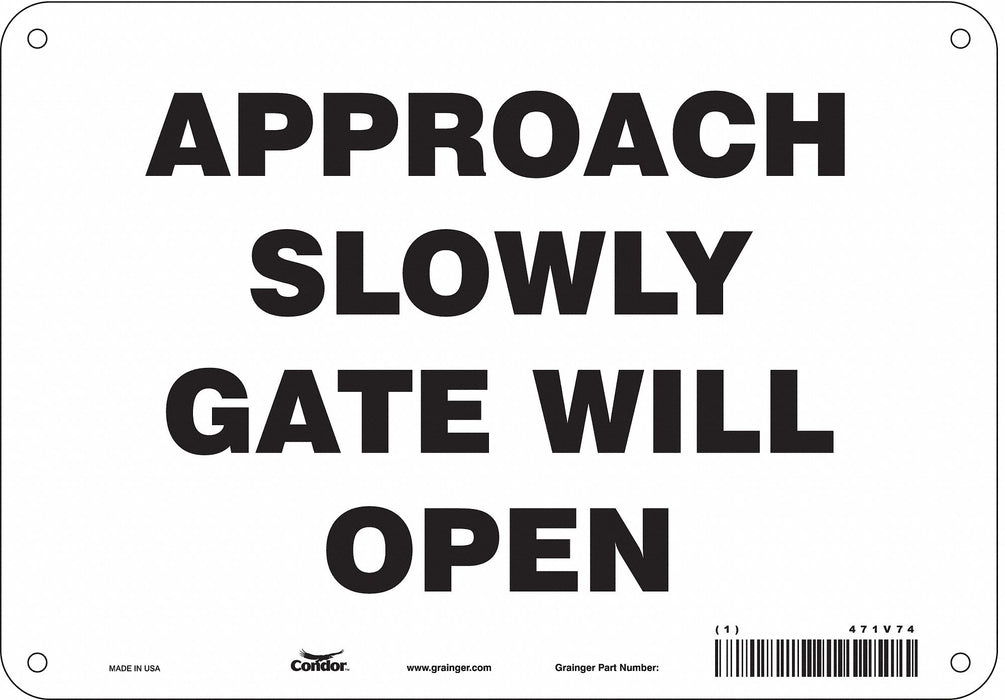 Safety Sign 7 in x 10 in Aluminum