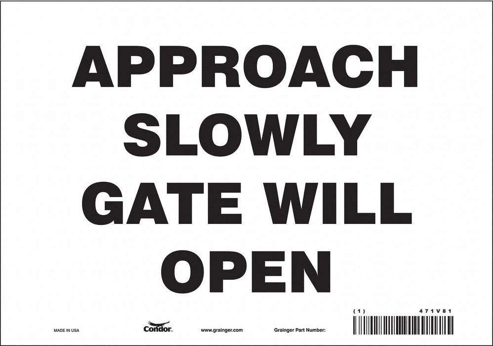 Safety Sign 7 in x 10 in Vinyl