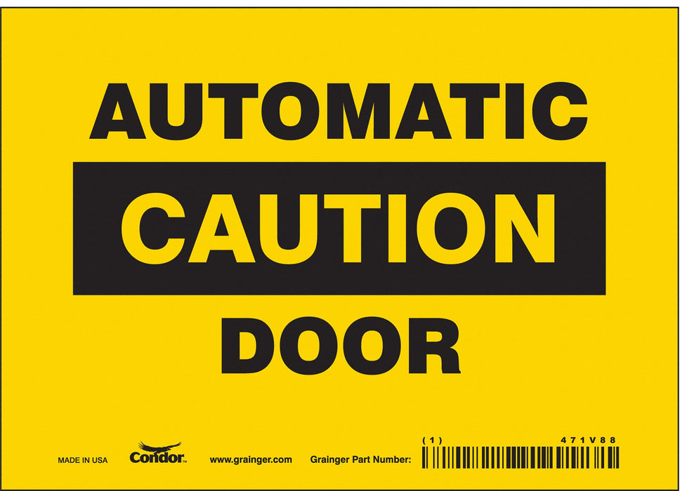J7722 Safety Sign 5 in x 7 in Vinyl