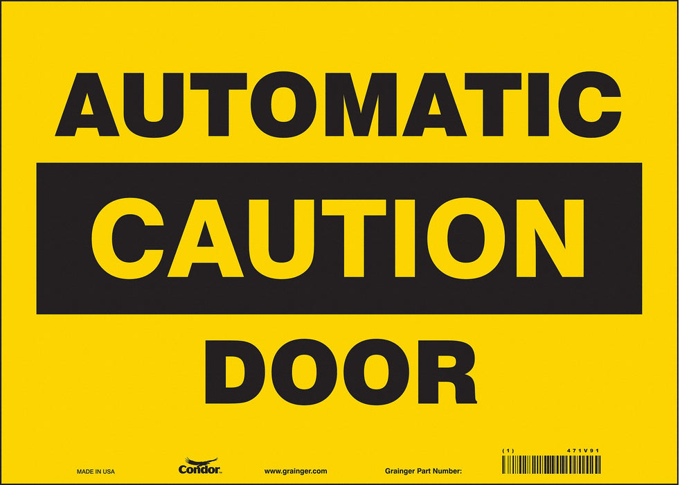 J7722 Safety Sign 10 in x 14 in Vinyl