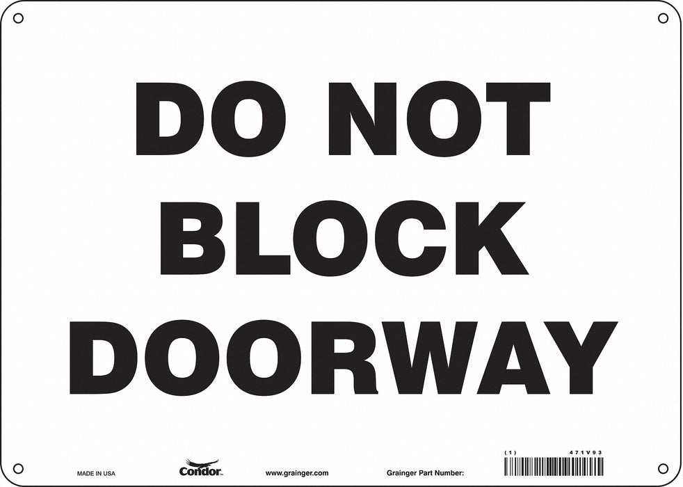 Safety Sign 10 in x 14 in Aluminum