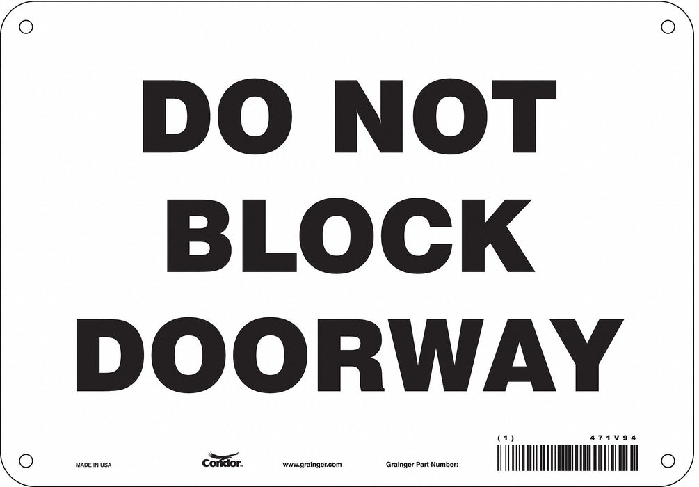 Safety Sign 7 in x 10 in Polyethylene