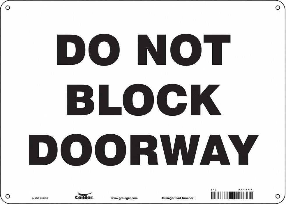 Safety Sign 10 in x 14 in Polyethylene