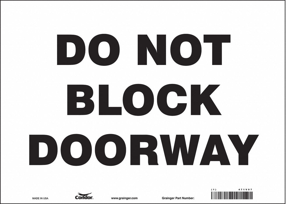 Safety Sign 10 in x 14 in Vinyl