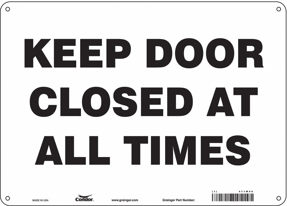 Safety Sign 10 in x 14 in Aluminum
