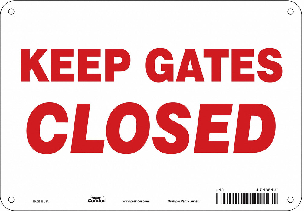 Safety Sign 7 in x 10 in Polyethylene