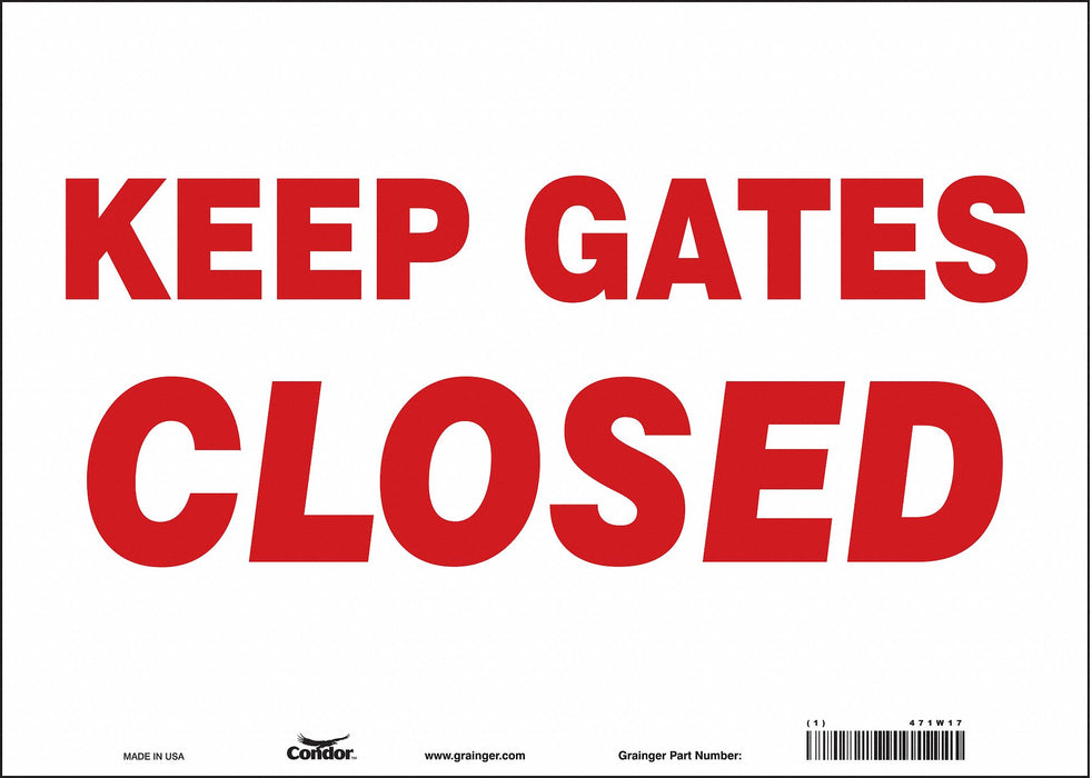 Safety Sign 10 in x 14 in Vinyl
