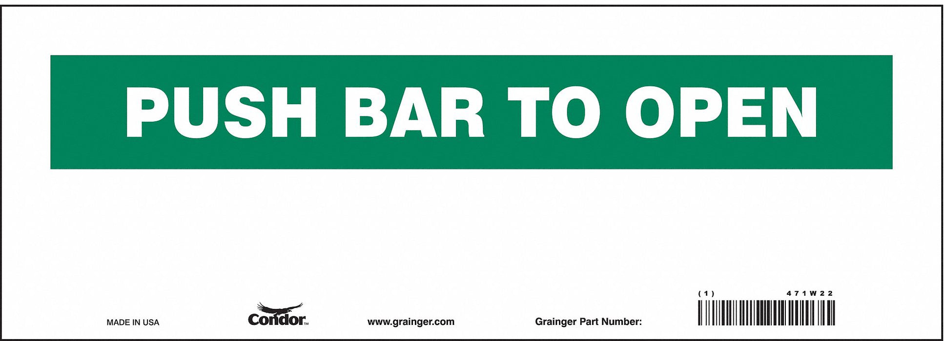 Safety Sign 5 in x 14 in Vinyl