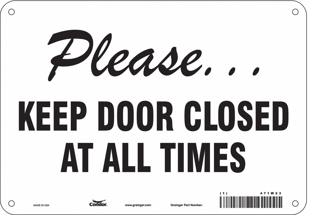 Safety Sign 7 in x 10 in Aluminum