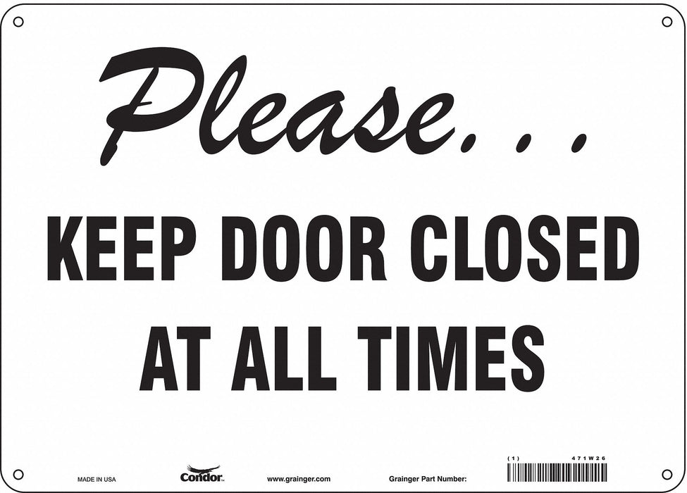 Safety Sign 10 in x 14 in Polyethylene