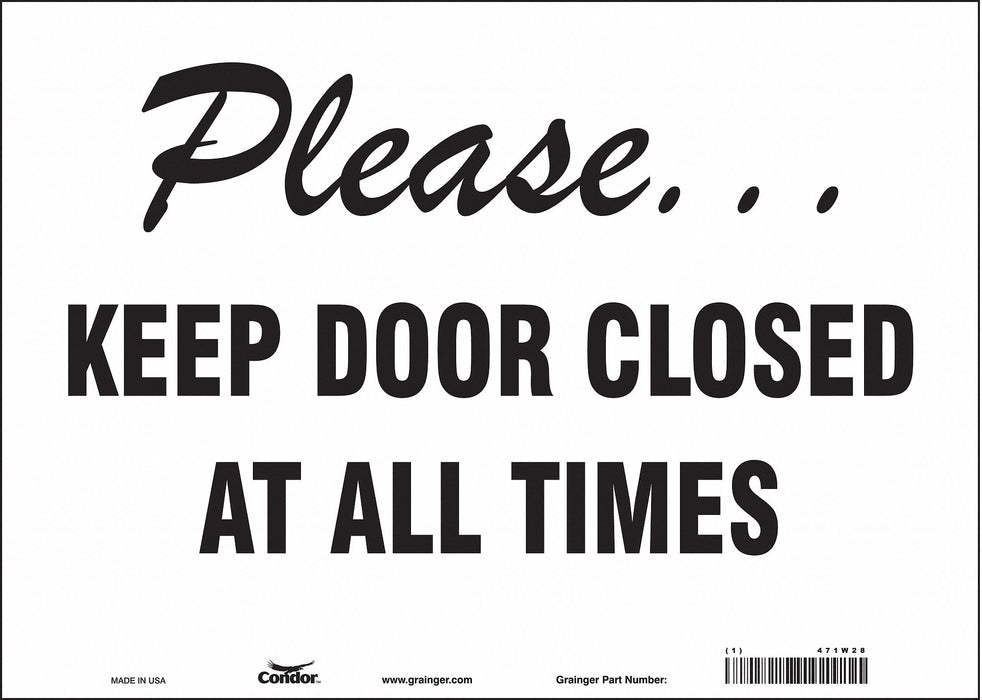 Safety Sign 10 in x 14 in Vinyl