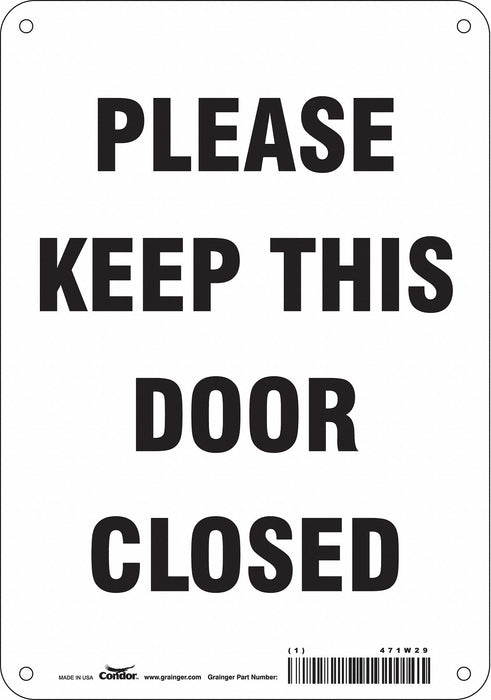 Safety Sign 10 in x 7 in Aluminum