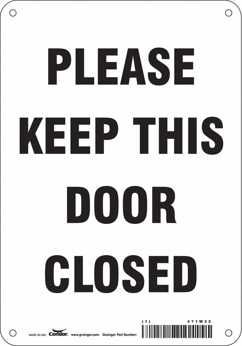 Safety Sign 10 in x 7 in Polyethylene