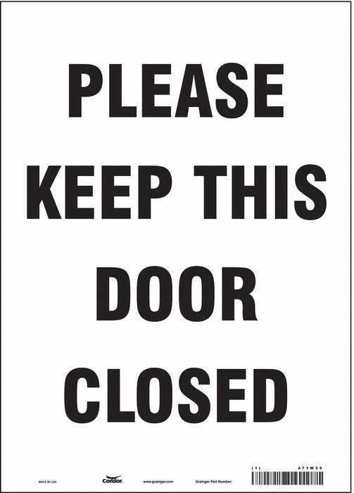 Safety Sign 14 in x 10 in Vinyl