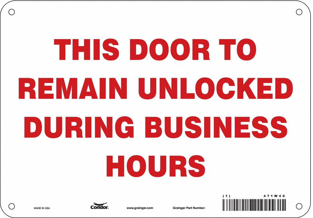 J7732 Safety Sign 7 in x 10 in Aluminum