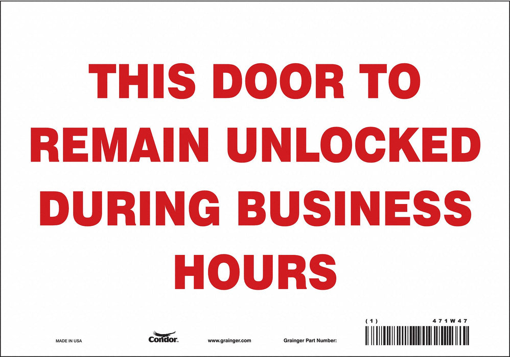 J7732 Safety Sign 7 in x 10 in Vinyl