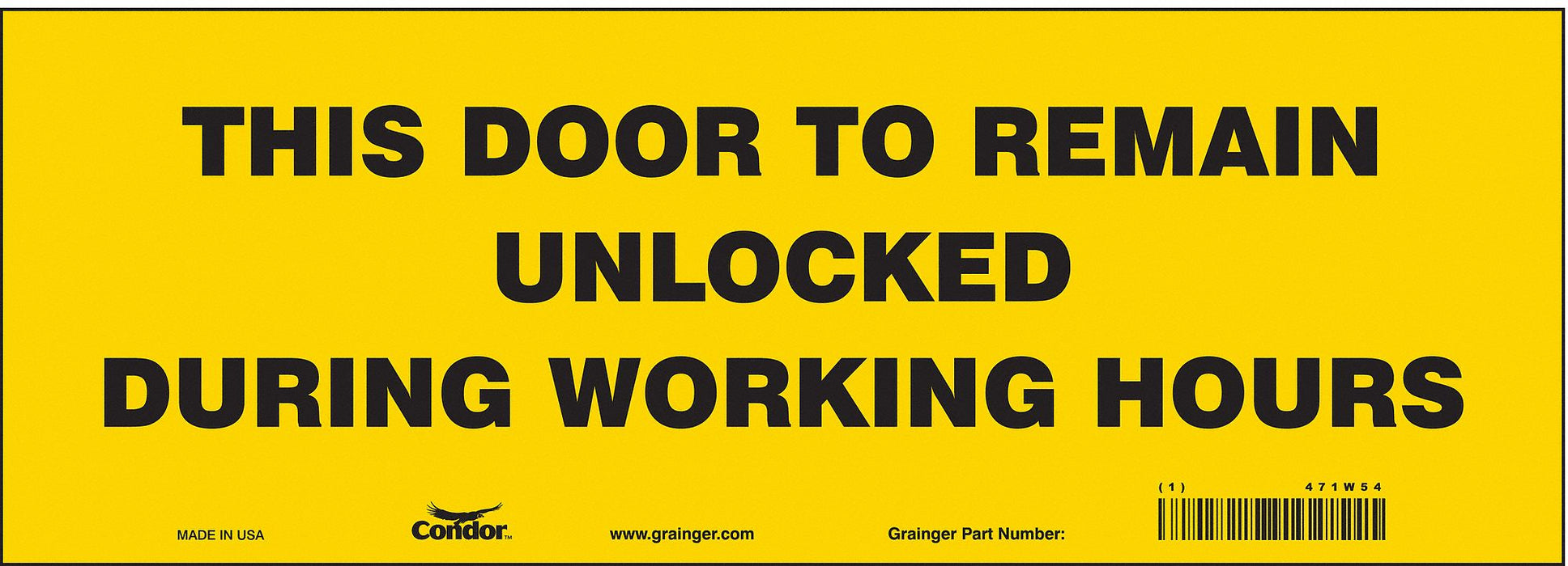 Safety Sign 5 in x 14 in Vinyl