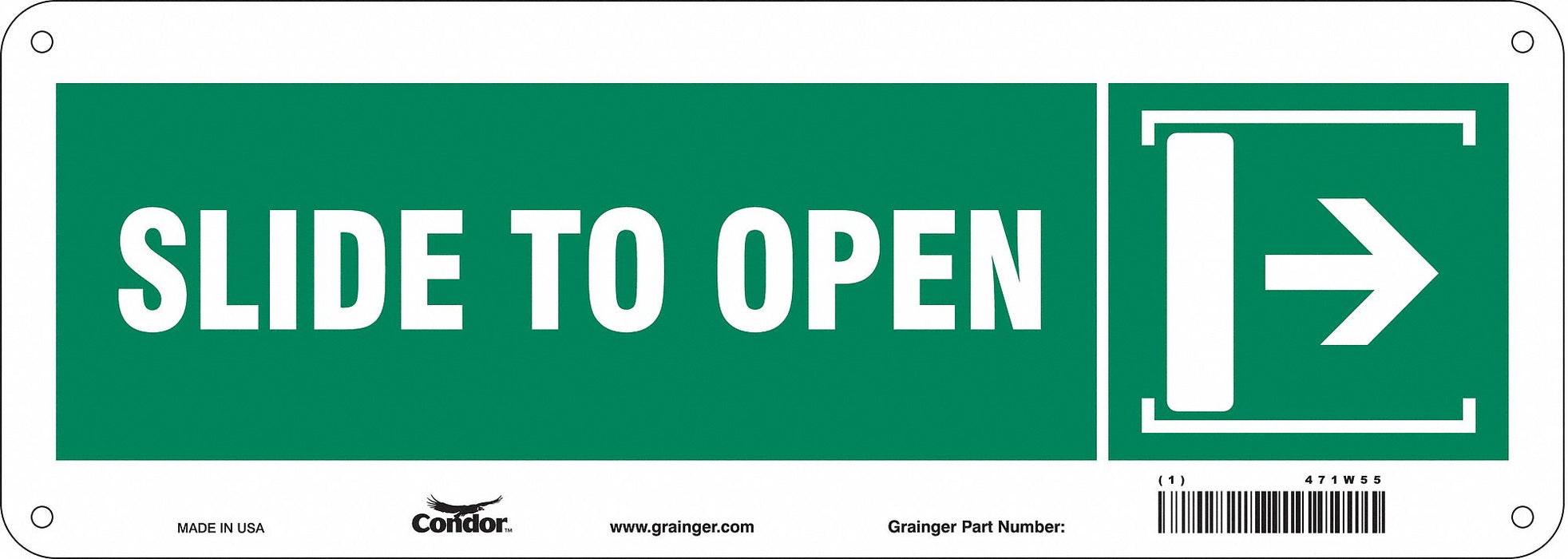 Safety Sign 5 in x 14 in Aluminum