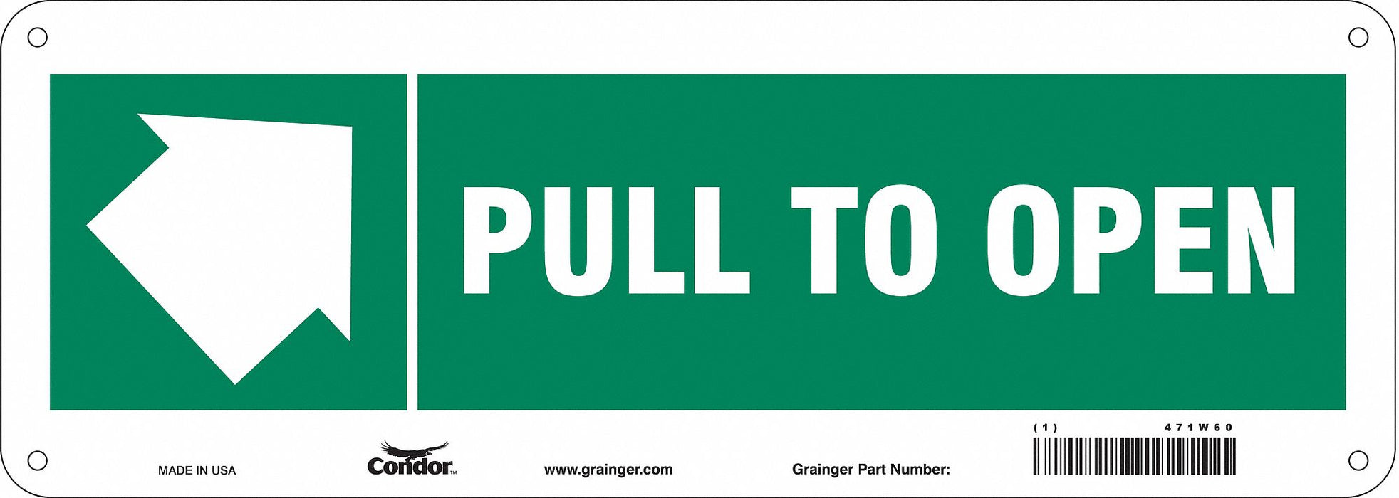 Safety Sign 5 in x 14 in Aluminum