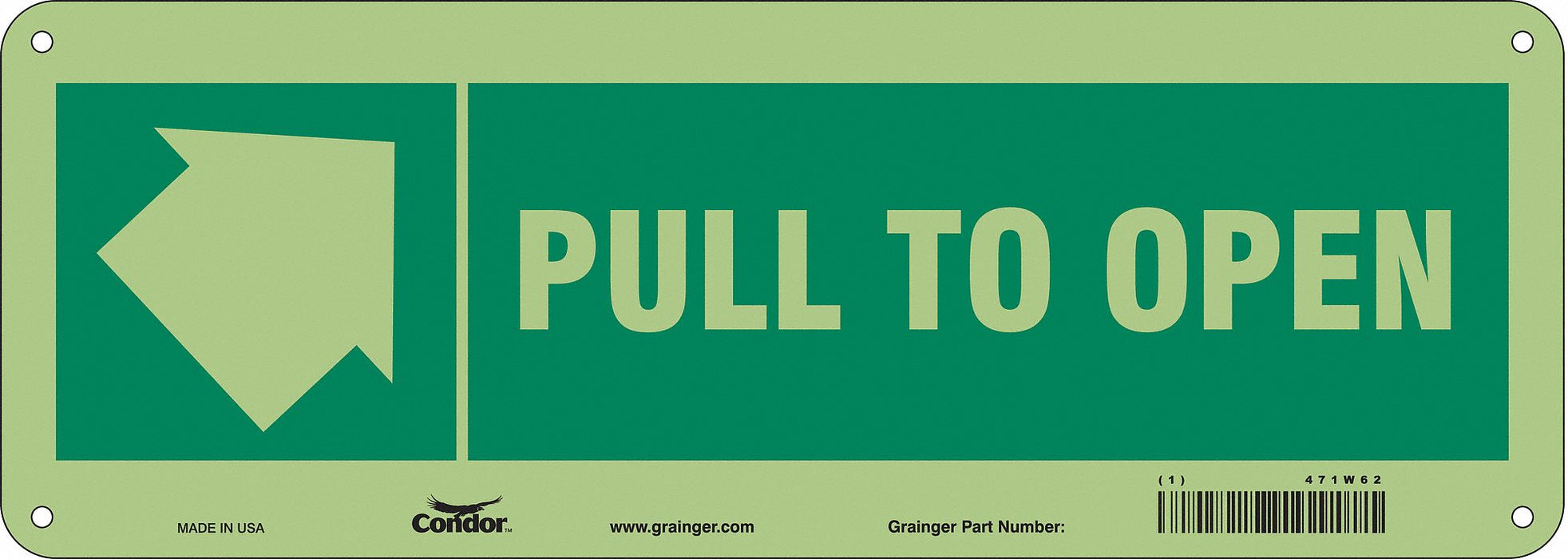 Safety Sign 5 in x 14 in Polyethylene