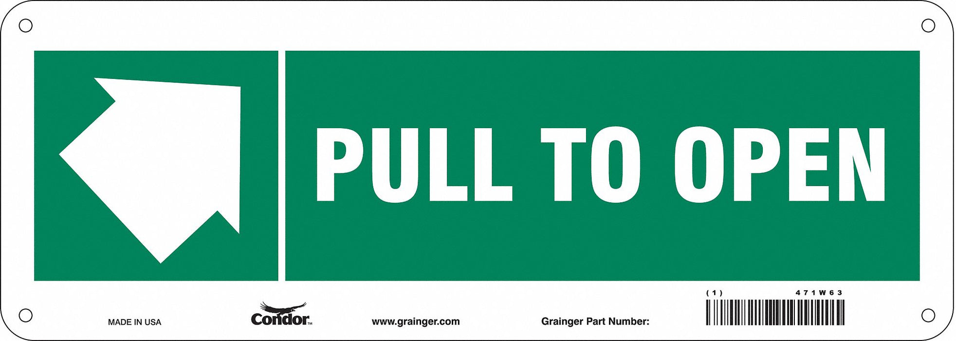 Safety Sign 5 in x 14 in Polyethylene