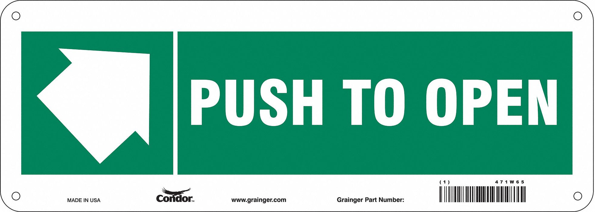 Safety Sign 5 in x 14 in Aluminum