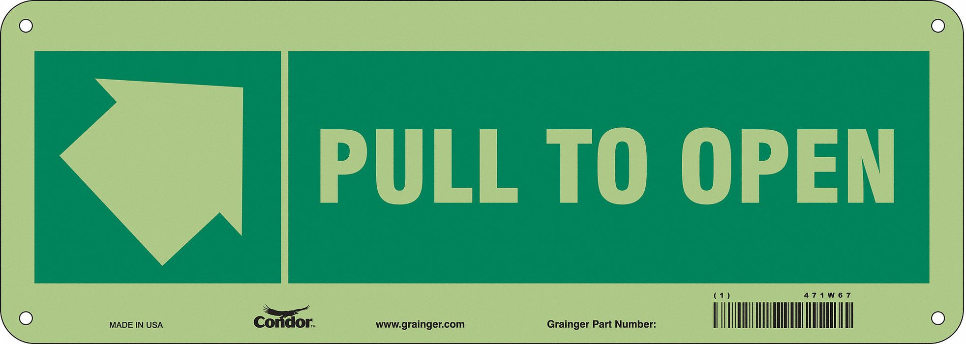 Safety Sign 5 in x 14 in Polyethylene