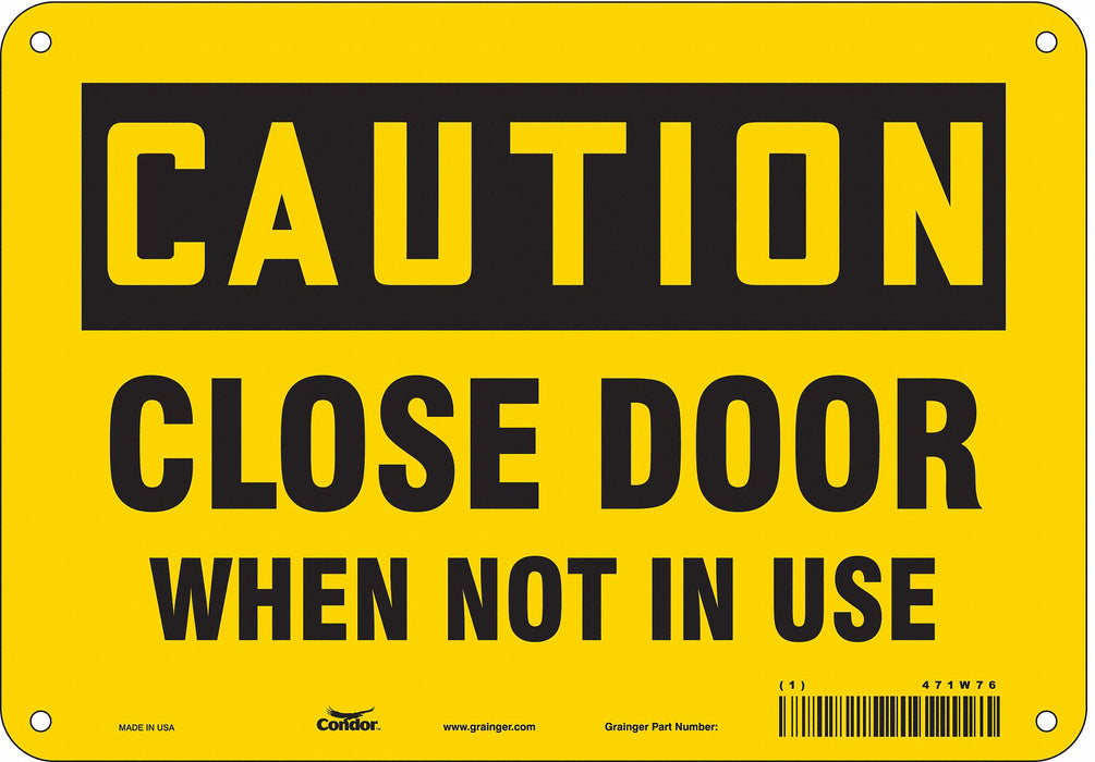 Safety Sign 7 in x 10 in Aluminum