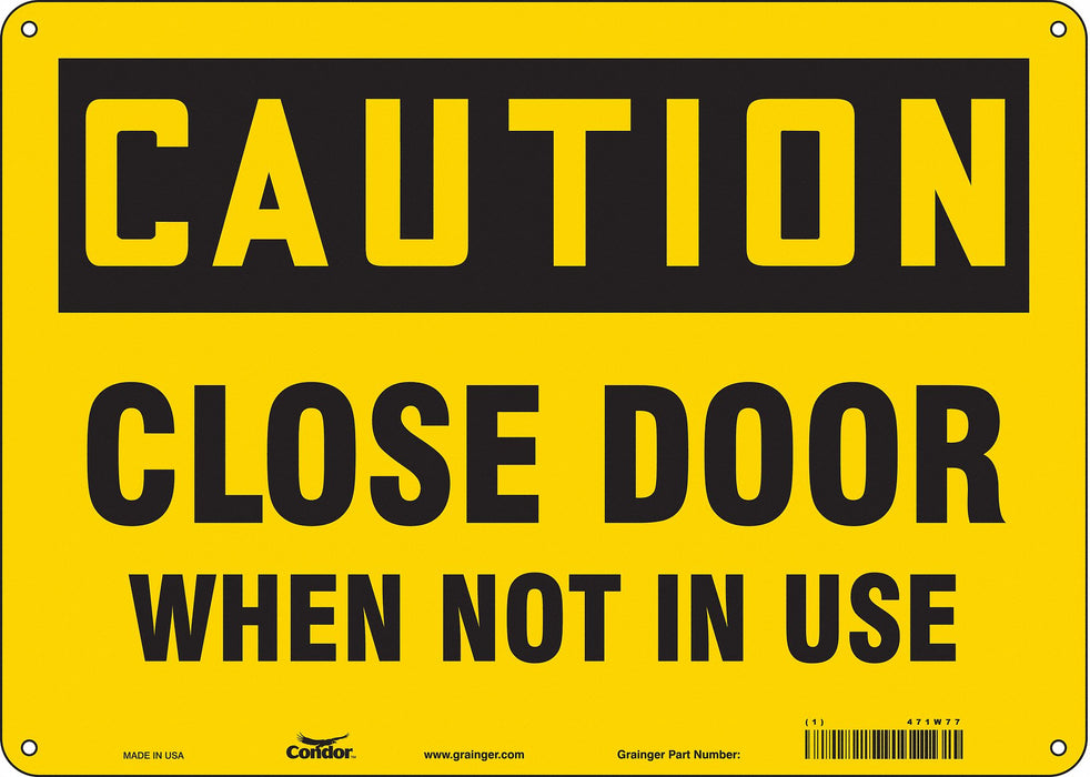 Safety Sign 10 in x 14 in Aluminum