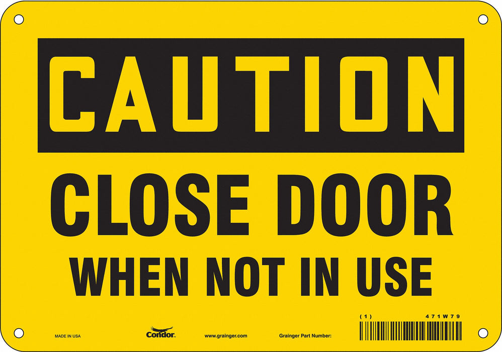 Safety Sign 7 in x 10 in Polyethylene