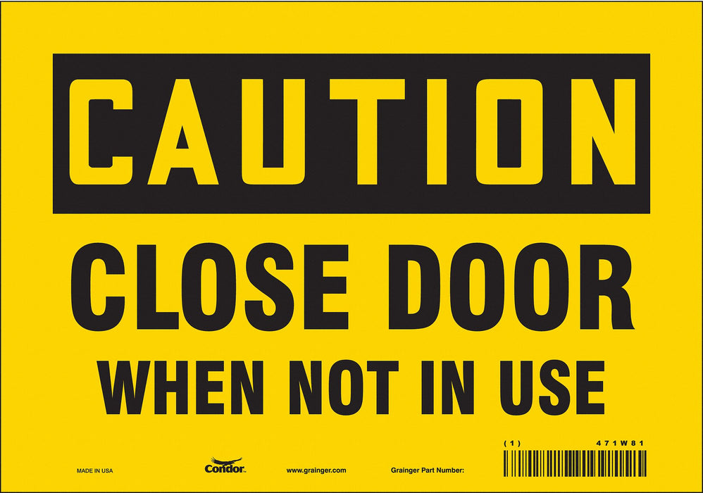 Safety Sign 7 in x 10 in Vinyl
