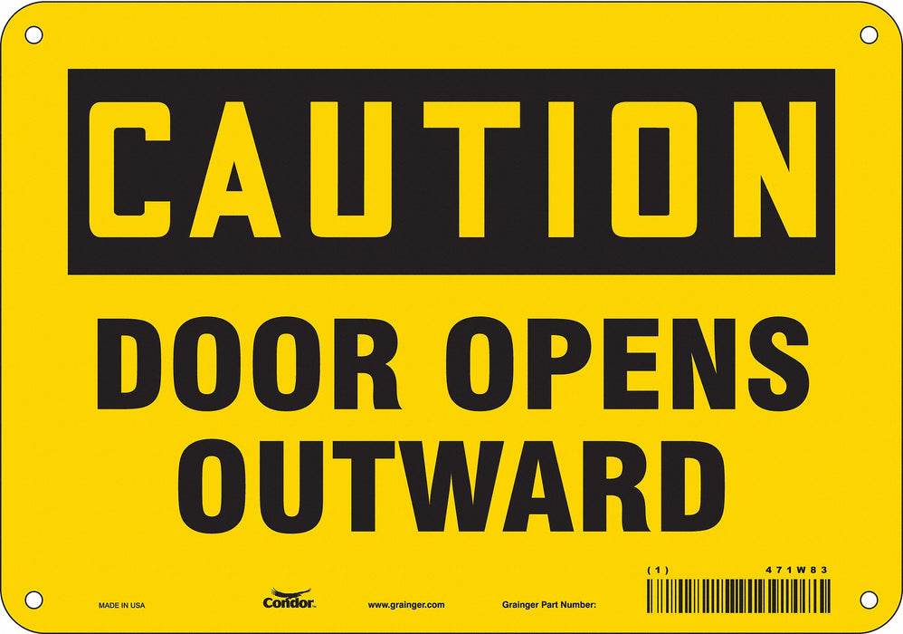 Safety Sign 7 in x 10 in Aluminum