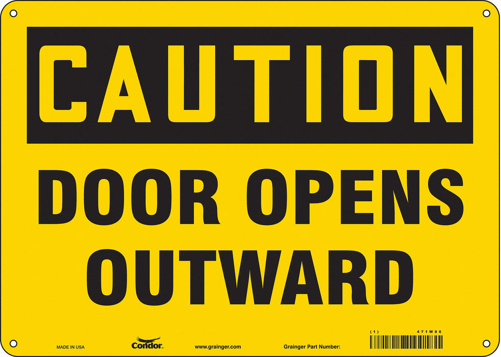 Safety Sign 10 in x 14 in Polyethylene