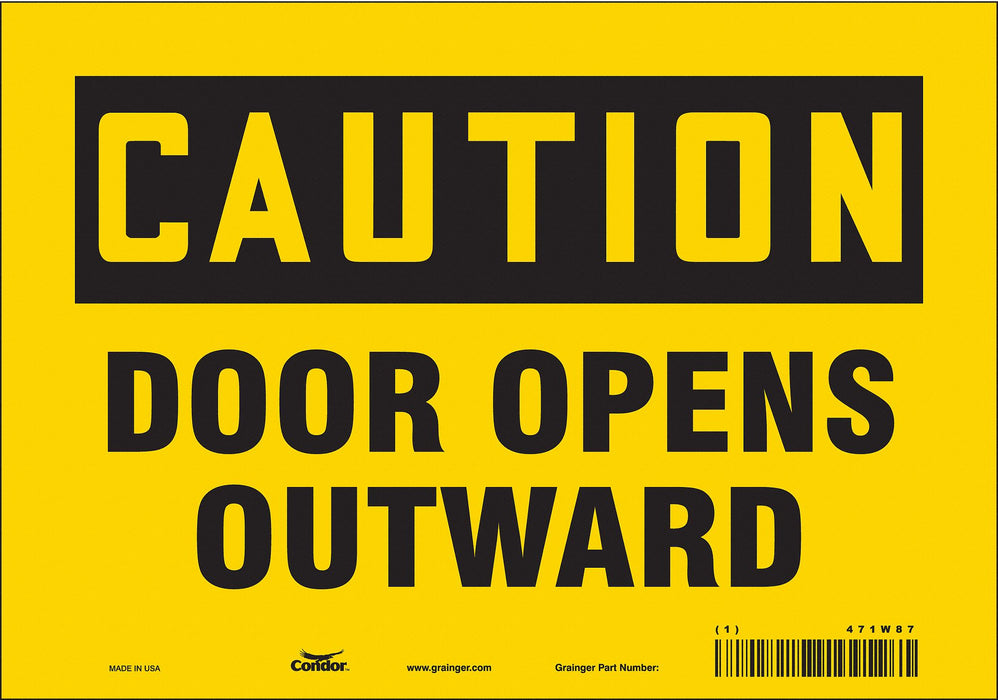 Safety Sign 7 in x 10 in Vinyl