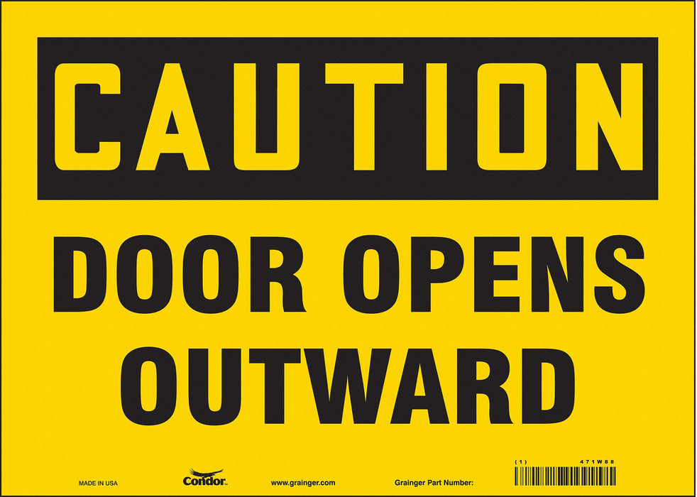 Safety Sign 10 in x 14 in Vinyl